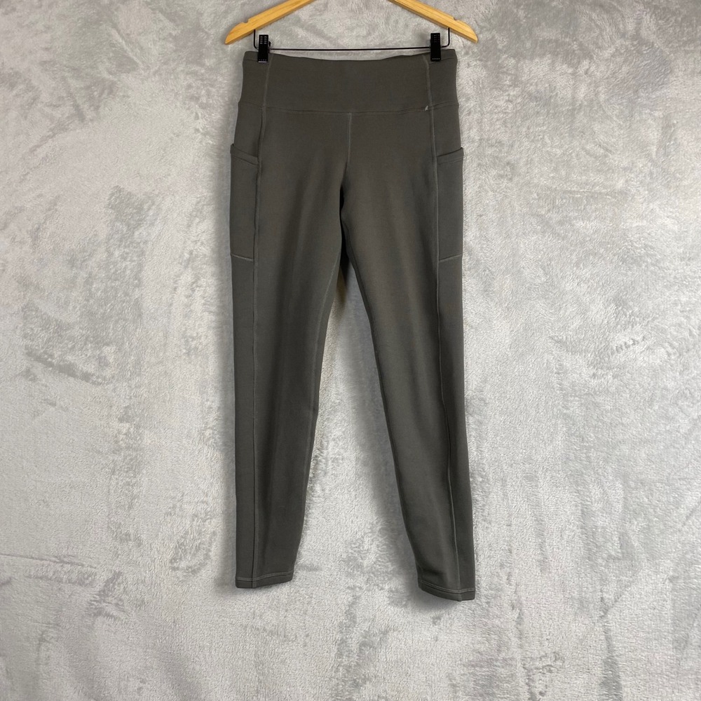 Athleta Altitude‎ Stash Tight Polartec Power Stretch Gray Leggings Medium